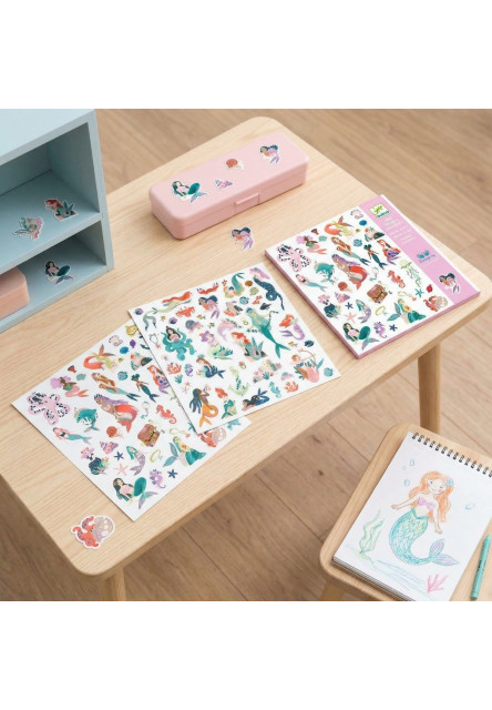 Samolepky Třpytivé mořské panny 160 ks