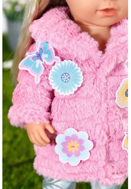 BABY born Súprava s ružovým kožúškom, 43 cm