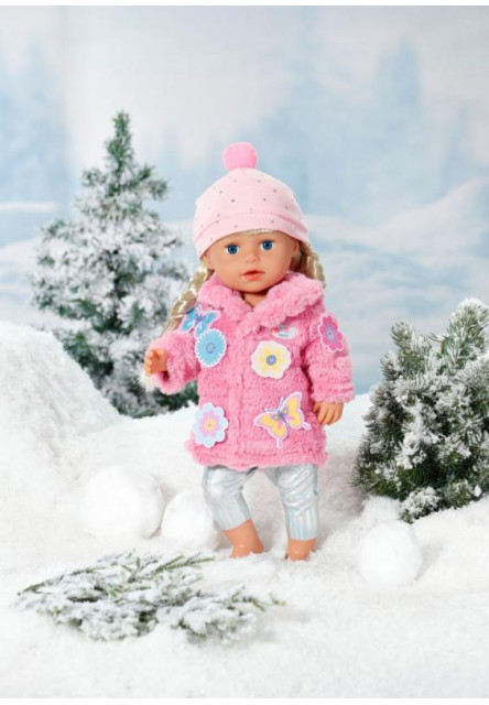 BABY born Súprava s ružovým kožúškom, 43 cm