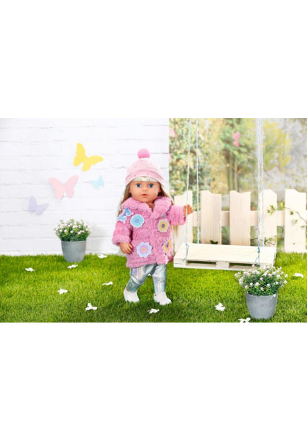 BABY born Súprava s ružovým kožúškom, 43 cm