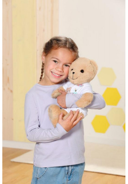 Medvedík BABY born, biele oblečenie