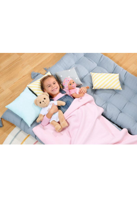 Medvedík BABY born, biele oblečenie