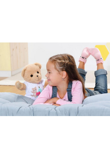 Medvedík BABY born, biele oblečenie