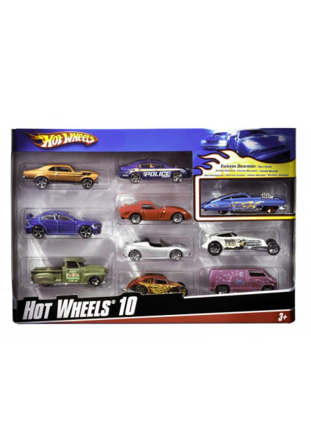  Hot Wheels AUTÍČKA 10PACK