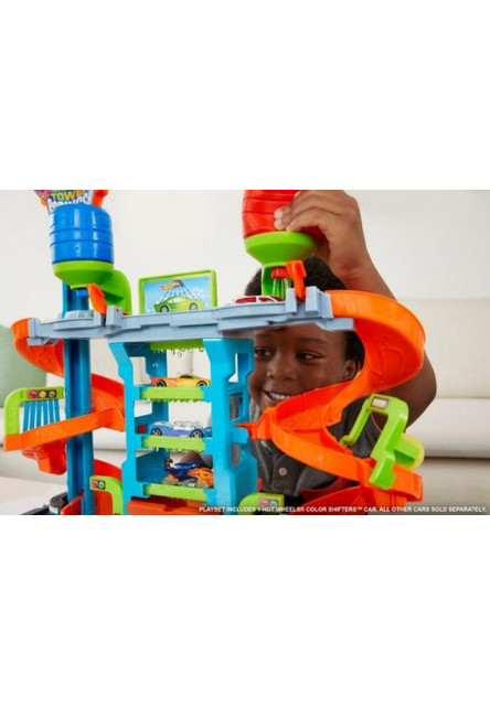 Hot Wheels City color shifters automyváreň so špirálou