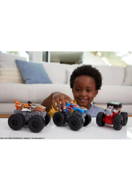 Hot Wheels MONSTER TRUCKS svietiaci a rachotivý vrak asst  