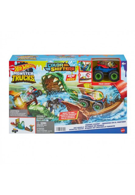 HW MONSTER TRUCKS COLOR SHIFTERS ZÚRIVÝ KROKODÍL