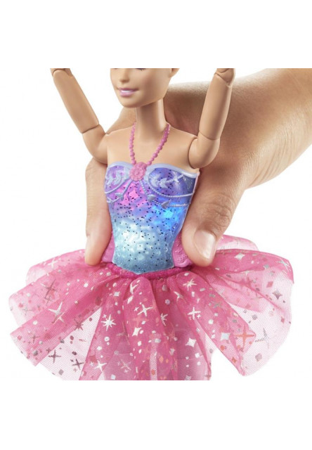 Barbie svietiaca magická baletka s ružovou sukňou