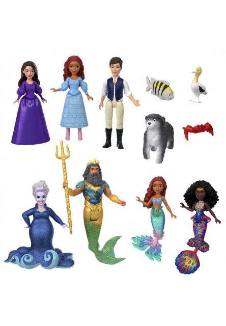 The Little Mermaid sada malých bábik a kamarátov zo zeme a mora