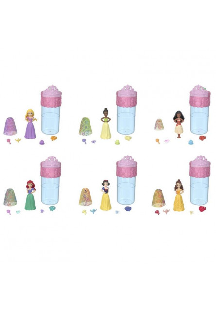 Disney Princess COLOR REVEAL kráľovská malá bábika s kvetmi asst 