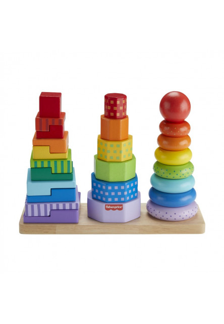 Fisher Price DREVENÁ VEŽA TVARY