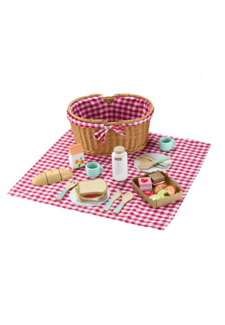 Fisher Price PIKNIKOVÝ KÔŠ S DREVENÝMI DOBROTAMI