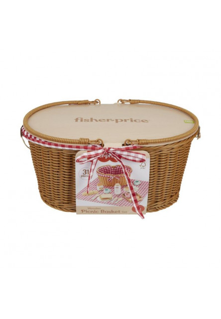 Fisher Price PIKNIKOVÝ KÔŠ S DREVENÝMI DOBROTAMI