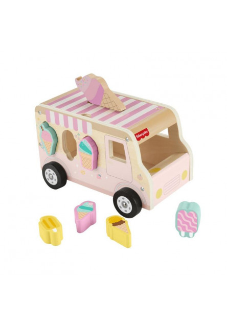 Fisher Price DREVENÁ VKLADAČKA ZMRZLINÁRSKE AUTO