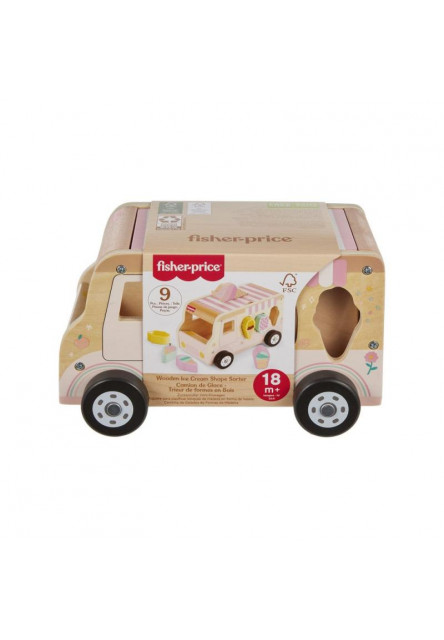 Fisher Price DREVENÁ VKLADAČKA ZMRZLINÁRSKE AUTO