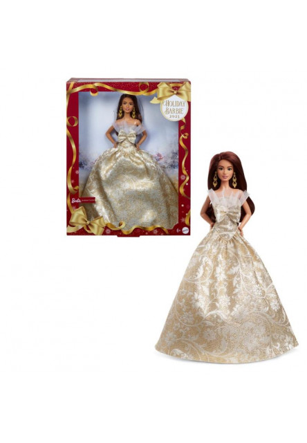 Barbie Vianočná bábika hnedovláska  2025