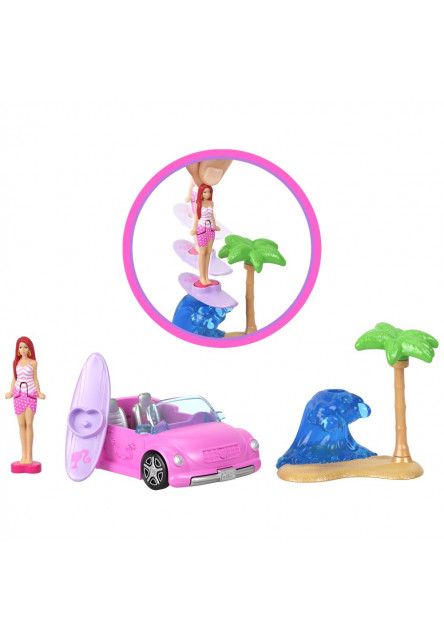Barbie mini Barbieland dopravné prostriedky - PLÁŽOVÝ KABRIOLET