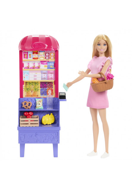 Barbie bábika Malibu nakupuje herný set 