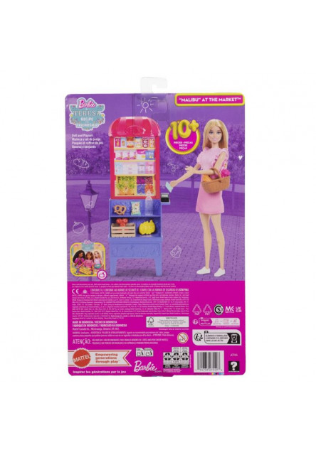 Barbie bábika Malibu nakupuje herný set 