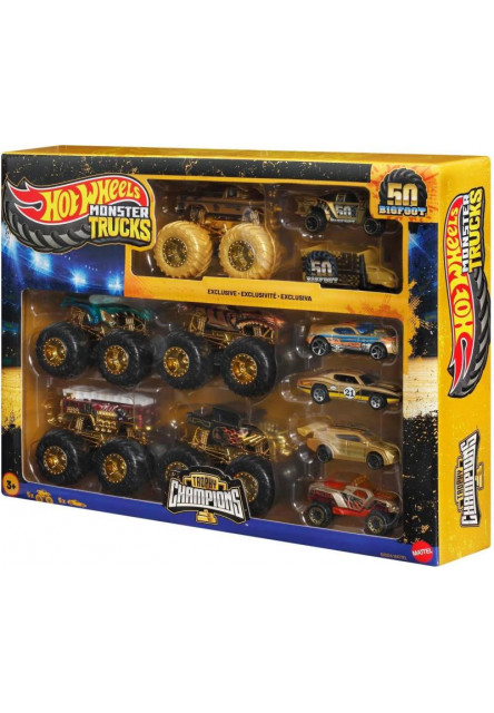 HW MONSTER TRUCKS BIGFOOT 50. VÝROČIE SET ANGLIČÁKOV & TRUCKOV