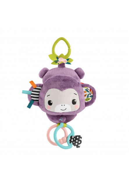Fisher Price ZÁVESNÁ FIALOVÁ OPIČKA SO ZVUKMI