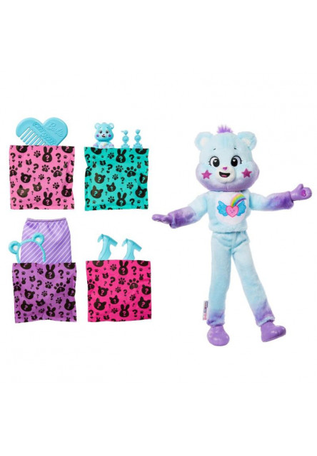 Barbie CUTIE REVEAL Barbie a starostliví medvedíkovia séria 2 - FIALOVÁ