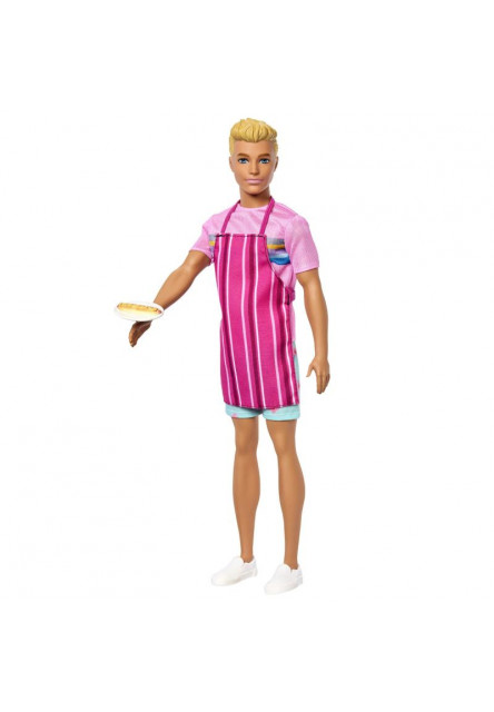 Barbie Ken s kuchárskými doplnkami