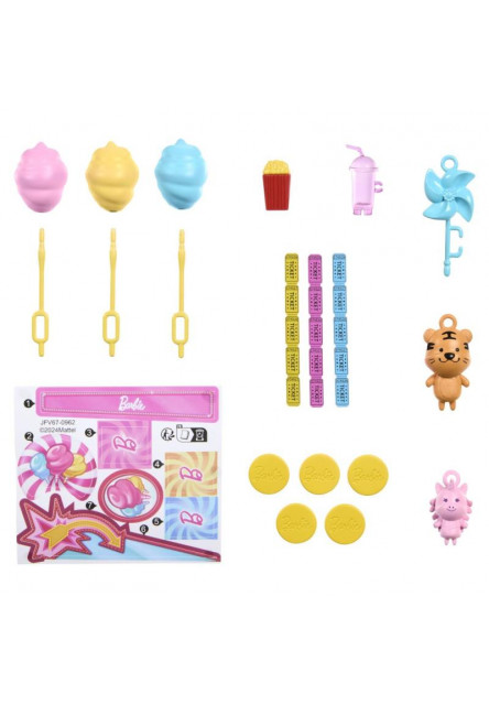 Barbie bábika a stánok s cukrovou vatou herný set