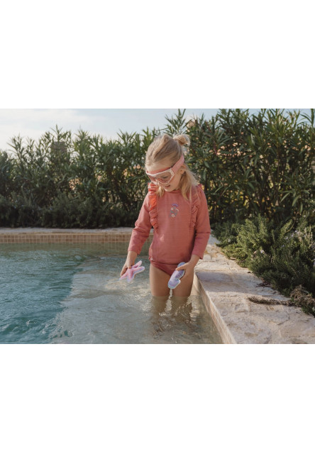 Plavecké tričko dlhý rukáv Dreamy Pink Sparkle veľ. 98/104