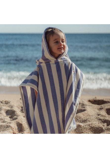 Plážové pončo Dreamy Purple Stripe