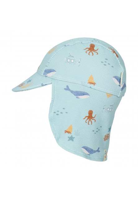 Plážová šiltovka s ochranou krku Ocean Friends veľ. 1