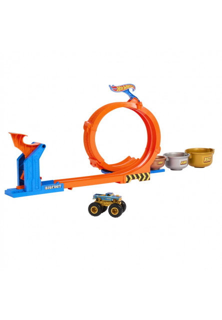 Hot Wheels monster trucks dráha  so slučkou a Bigfootom 
