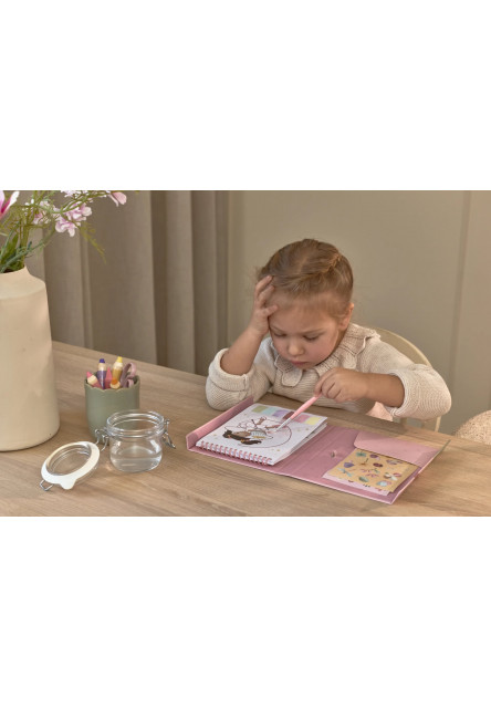 Omalovánky s vodovkami a samolepkami Rosa Fairy Garden