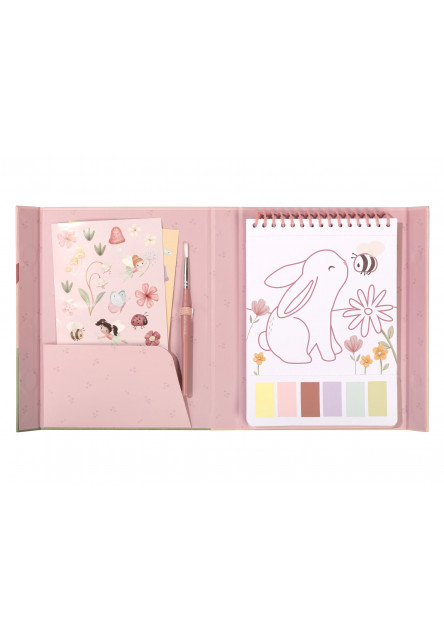 Omalovánky s vodovkami a samolepkami Rosa Fairy Garden