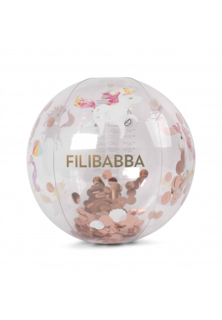 Plážová lopta alfie - unicorn shores confetti