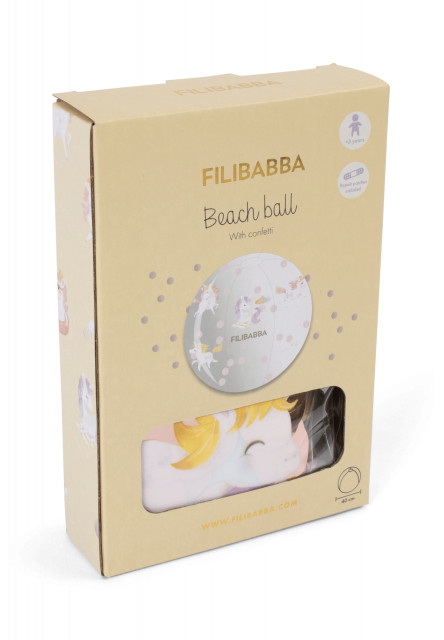 Plážová lopta alfie - unicorn shores confetti