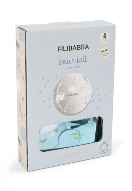 Plážová lopta alfie - christian´s whale tales confetti