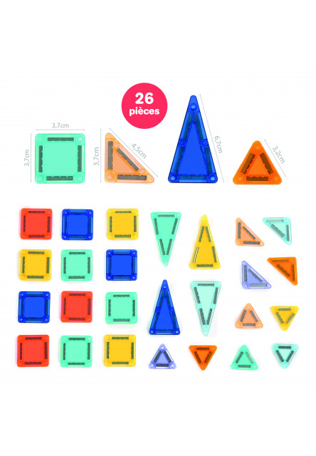 Magnetická stavebnice mini 26 ks