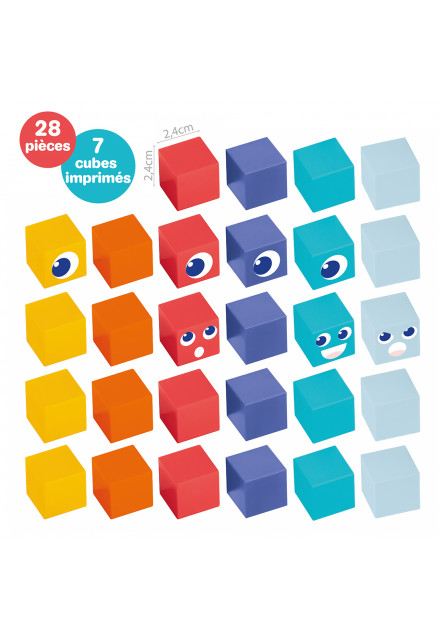 Magnetická stavebnice kostky 28 ks