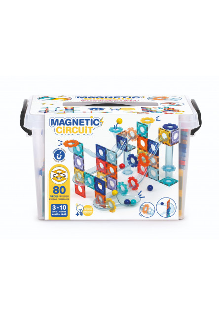 Magnetická stavebnice kuličková dráha 80 ks