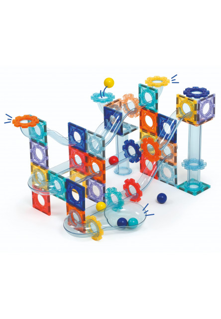 Magnetická stavebnice kuličková dráha 80 ks