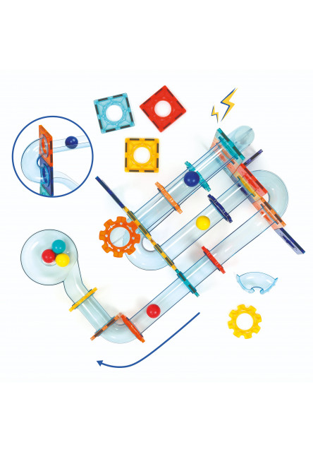 Magnetická stavebnice kuličková dráha 80 ks