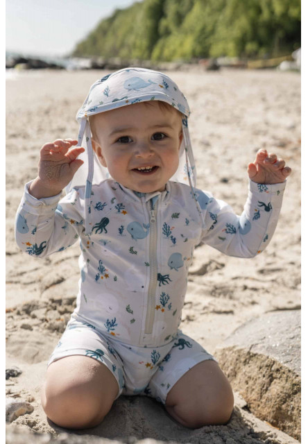 Uv letný klobúčik lykke - christian´s whale tales - 1-3 roky