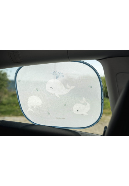 Slnečné clony do auta - christian´s whale tales - 2ks