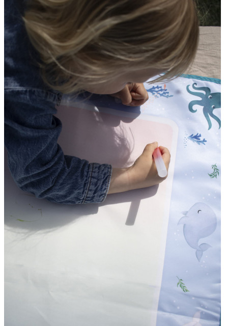 Vodová maliarska podložka - christian´s whale tales