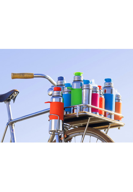 Nerezová láhev se sportovním uzávěrem 550ml (Oranžovo-bílá)