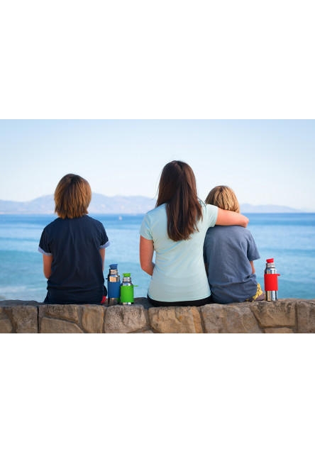 Nerezová láhev se sportovním uzávěrem 550ml (Oranžovo-bílá)