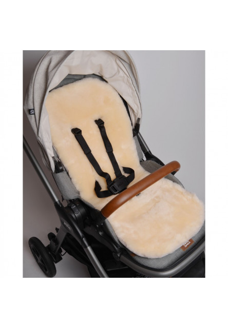 Podložka do kočárku jehněčí kůže Off White