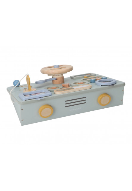 Pult s aktivitami a volantem dřevěný