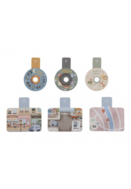 Pult s aktivitami a volantem dřevěný